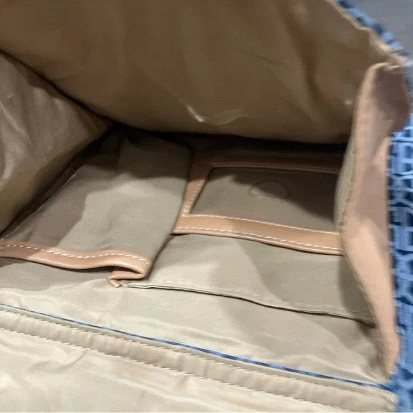 Giani Bernini Block Signature Crossbody Bag Brown Blue - Picture 3 of 7